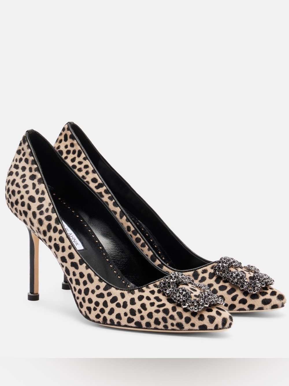 Manolo Blahnik Hangisi 90 leopard-print calf hair pumps 90 mm 35.5 $1,620